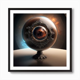 Space Sphere - Space Sphere Stock Videos & Royalty-Free Footage Art Print