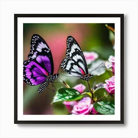 Butterflies In The Garden Art Print