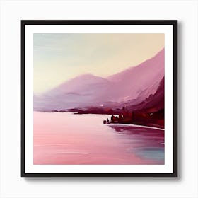 Pink Lake 01 Art Print