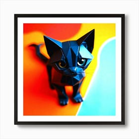 Origami Cat 1 Art Print