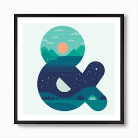 Day And Night Square Art Print