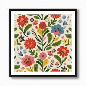 Floral Pattern 22 Art Print