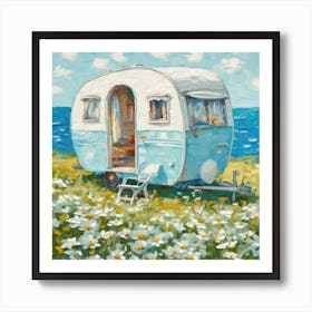 Blue Caravan Art Print