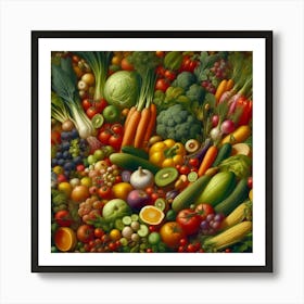 Fruits And Vegetables Art Print