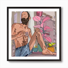 Man With A Beard 3 Art Print