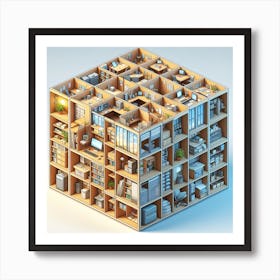 Office Cube 1 Art Print