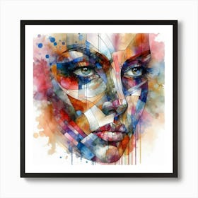 Abstract Portrait Of A Woman 4 Art Print