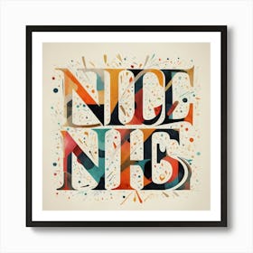 Abstract Nice Typogram Painting Art Print 0 Art Print