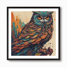 Owl Painting 3 Art Print