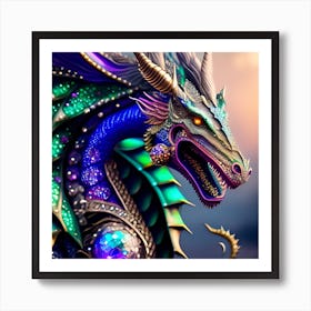 Dragon Head Art Print