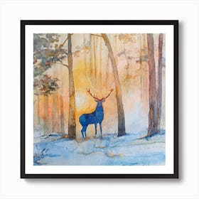 Spirit Of The Forest Square Art Print