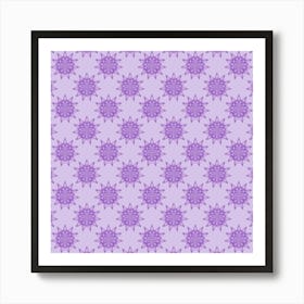 Purple Pattern Seamless Texture Mandala Art Print