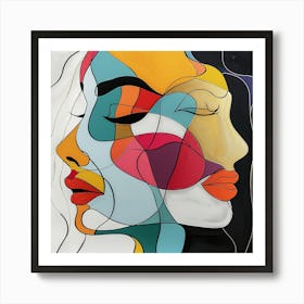 Abstract Woman'S Face 3 - city wall art, colorful wall art, home decor, minimal art, modern wall art, wall art, wall decoration, wall print colourful wall art, decor wall art, digital art, digital art download, interior wall art, downloadable art, eclectic wall, fantasy wall art, home decoration, home decor wall, printable art, printable wall art, wall art prints, artistic expression, contemporary, modern art print, Art Print