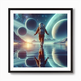 Astronaut In Space 1 Art Print