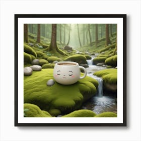 Coffee Cup In The Forest 6 Art Print