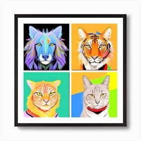 Four Cats 1 Art Print