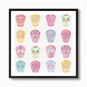 Day Of The Dead Sugar Skulls 1 Art Print