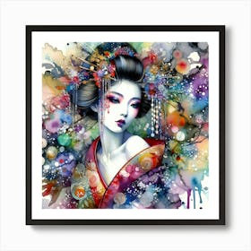 Creativel Geisha Illustration 106 Art Print