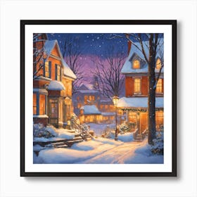 Christmas Village 1 Art Print