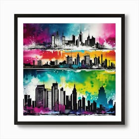 Berlin Skyline 2 Art Print