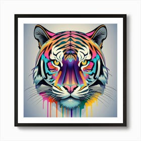 Colorful Tiger Art Print