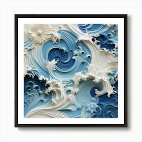 Azure Waves Art Print