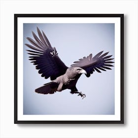 Raven In Flight Art Print