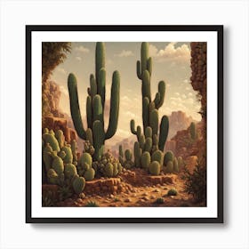 Cactus Garden 6 Art Print