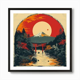 Fuji Japanese Illustration Art Print