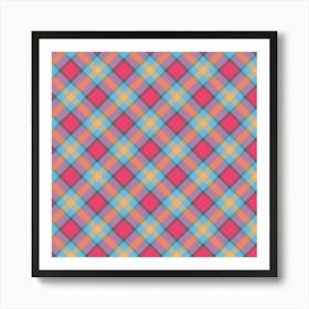 Pink Tartan Art Print