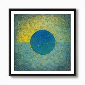 'Abstract Brazil Flag Art Print