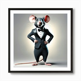Rat In Tuxedo Art Print