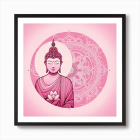 Buddha In Pink 1 Art Print