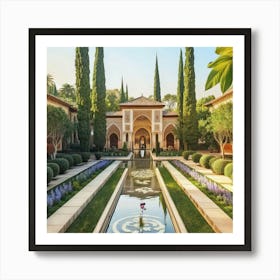 Gardens Of Alhambra 1 Spain Vintage Botanical A(3) Art Print