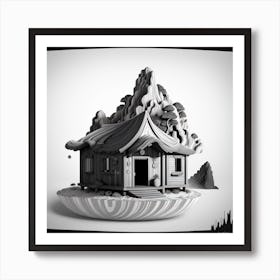 3d House Art Print