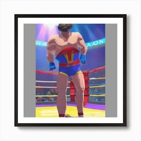 Boxer In The Ring Art Print