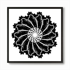 Black And White Flower 6 Poster