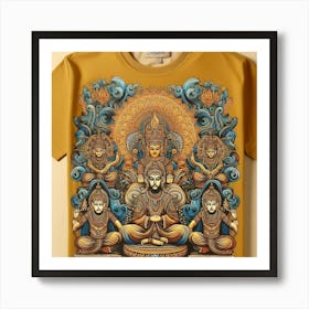 Charismatic artwork on gent's shirt Art Print