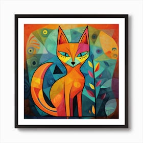 Abstract Fox Painting Art Print