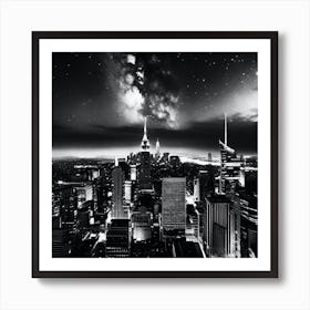 New York City At Night 30 Art Print