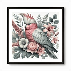 Pink Cockatoo Art Print