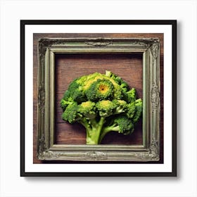 Broccoli In A Frame 12 Art Print