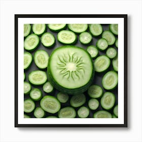 Sliced Cucumbers 4 Art Print