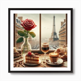 Paris By The Window Art Print