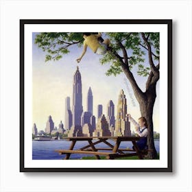 Picnic In The Park Art Print