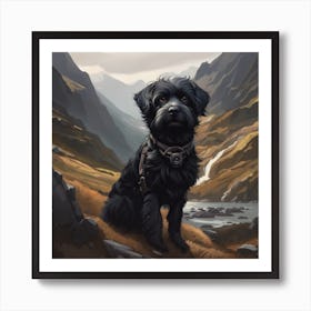 Hiking Dog Art Print