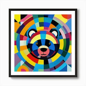 Cute Teddy Bear Artistic Illustration Painting Reproduction Kids Nursery Background Art Print