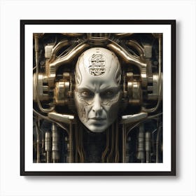 Robot Head 51 Art Print