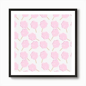 Pink Cotton Candy Fabric Art Print