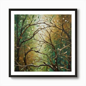 Trees In The Forest Art Print